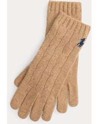 Polo Ralph Lauren - Cable-Knit Wool-Cashmere Gloves - Lyst
