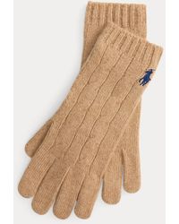 Polo Ralph Lauren - Gants Torsadés En Laine Et Cachemire - Lyst