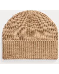 Ralph Lauren - Bonnet Tricot Côtelé En Cachemire - Lyst
