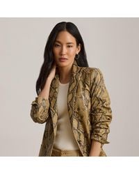Ralph Lauren - Python-Embossed Lambskin Blazer - Lyst
