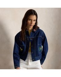 Polo Ralph Lauren - Beaded Denim Trucker Jacket - Lyst