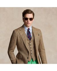 Polo Ralph Lauren - The Rl67 Checked Linen-silk Jacket - Lyst