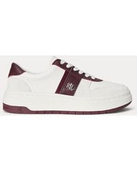 Ralph Lauren - Sneaker Harlie in pelle e camoscio - Lyst