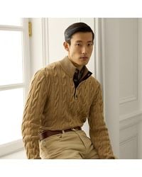 Ralph Lauren - Kaschmirpullover Mit Zopfmuster - Lyst