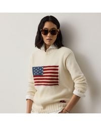 Ralph Lauren - Ralph Lauren Flag Cashmere Crewneck Sweater - Lyst