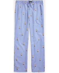 Polo Ralph Lauren Pantaloni da pigiama Polo Bear a righe - Blu