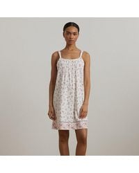 Ralph Lauren - Camisón De Punto Con Ribete De Encaje - Lyst
