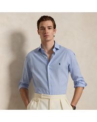 Polo Ralph Lauren - Custom Fit Houndstooth Linen-Blend Shirt - Lyst