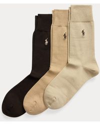 Polo Ralph Lauren - Cotton-Blend Trouser Sock 3-Pack - Lyst