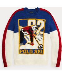 Polo Ralph Lauren Polo Ski Trui Van Wolmix - Blauw