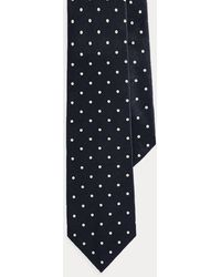 Ralph Lauren - Cravatta in raso di seta a pois - Lyst
