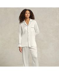 Polo Ralph Lauren - Stretch Silk Long-sleeve Pajama Set - Lyst
