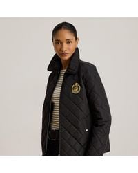 Ralph Lauren - Crest-Patch Diamond-Quilted Jacket - Lyst