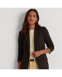 Lauren by Ralph Lauren Patch Jacquard Blazer in Black | Lyst