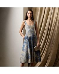 Ralph Lauren Collection - Tarian Denim Sleeveless Day Dress - Lyst