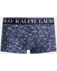 Polo Ralph Lauren Stretchkatoenen Zwembroek Met Polo Bear - Blauw