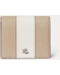 Ralph Lauren - Two-Tone Leather Compact Wallet - Lyst