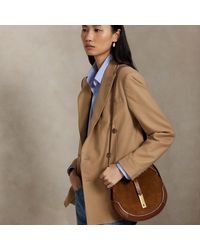 Polo Ralph Lauren - Kleine Schultertasche Polo Id Aus Leder Und Wildleder - Lyst