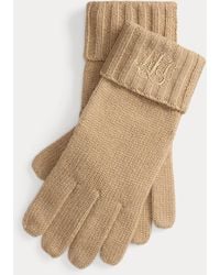 Ralph Lauren - Guanti ricamati con logo - Lyst