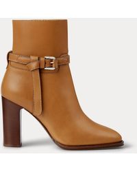 Ralph Lauren - Donnely 90 Mm Calfskin Bootie - Lyst