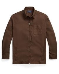 Polo Ralph Lauren - Giacca a camicia Oxford tinta in capo - Lyst
