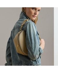 Ralph Lauren - Ralph Lauren Two-Tone Leather Marcy Belt Bag - Lyst