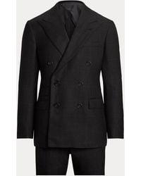 Ralph Lauren Purple Label Kent Handmade Glen Plaid Cashmere Suit - Grey