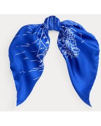 Ralph Lauren - Ralph Lauren Landscape-Print Silk Square Scarf - Lyst