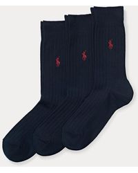 Polo Ralph Lauren - 3 pares de calcetines de media caña - Lyst