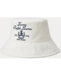 Ralph Lauren - Embroidered-Crest Cotton Bucket Hat - Lyst