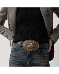 Ralph Lauren - Rodeo-Buckle Vachetta Leather Wide Belt - Lyst