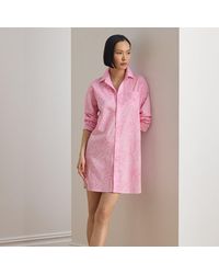 Ralph Lauren - Paisley Cotton-Blend Lawn Sleep Shirt - Lyst