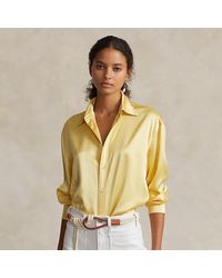 Polo Ralph Lauren - Relaxed Fit Silk Charmeuse Shirt - Lyst