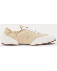 Polo Ralph Lauren The Suede Pony Ballerina Sneaker in Black