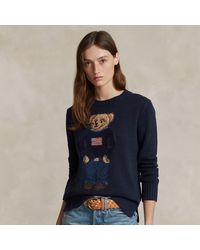 Polo Ralph Lauren - Pull Polo Bear En Coton Et Lin - Lyst