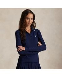 Ralph Lauren - Cable Quarter-Zip Long-Sleeve Polo - Lyst