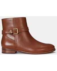 Ralph Lauren - Brooke Ii Kalfsleren Laarsje - Lyst