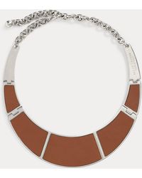 Ralph Lauren - Collana a placche con inserti in legno - Lyst