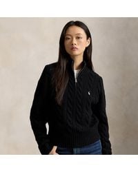 Polo Ralph Lauren - Cable Wool-Cashmere Half-Zip Jumper - Lyst