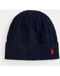 Polo Ralph Lauren - Cable-Knit Wool-Cashmere Beanie - Lyst