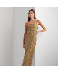 Lauren by Ralph Lauren - Ralph Lauren Geo-motif Sequined Gown - Lyst