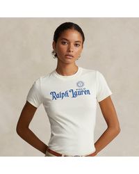 Polo Ralph Lauren - Maglietta in jersey di cotone con logo - Lyst