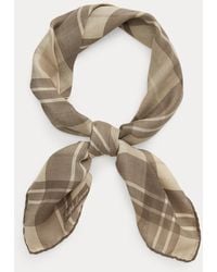 Ralph Lauren - Foulard scozzese in cashmere e seta - Lyst