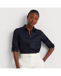 Lauren by Ralph Lauren - Camicia in lino Relaxed-Fit - Lyst