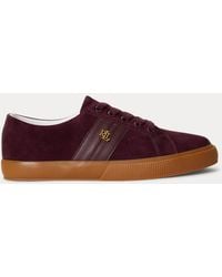 Ralph Lauren - Janson Ii Suede & Nappa Leather Trainer - Lyst