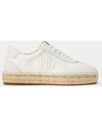 Ralph Lauren - Ralph Lauren Luize Canvas & Suede Espadrille Sneaker - Lyst