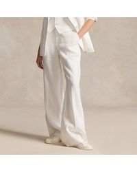 Polo Ralph Lauren - Linen Wide-leg Trouser - Lyst
