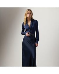 Ralph Lauren - Masina Stretch Satin Skirt - Lyst