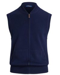 Polo Ralph Lauren - Washable Wool Full-zip Jumper Waistcoat - Lyst