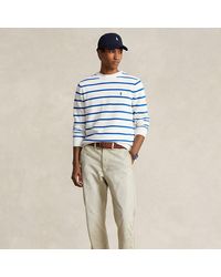 Polo Ralph Lauren - Striped Mesh-knit Cotton Sweater - Lyst